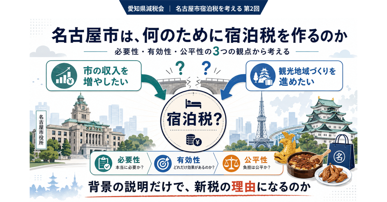 第2回 名古屋市は、何のために宿泊税を作るのかのアイキャッチ
